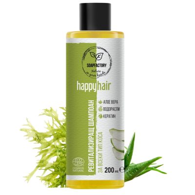 Възстановяващ шампоан за изтощена коса с кератин Happyhair