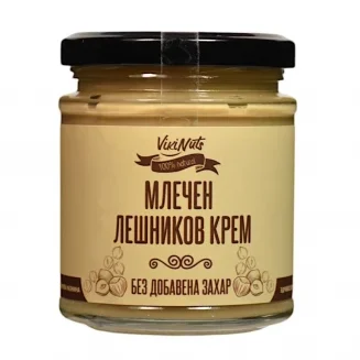 Млечен лешников крем, без захар, 200 гр., VikiNuts