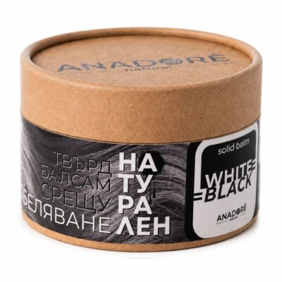 Твърд балсам против посивяване и за естествен цвят на косата | Balme White=Black