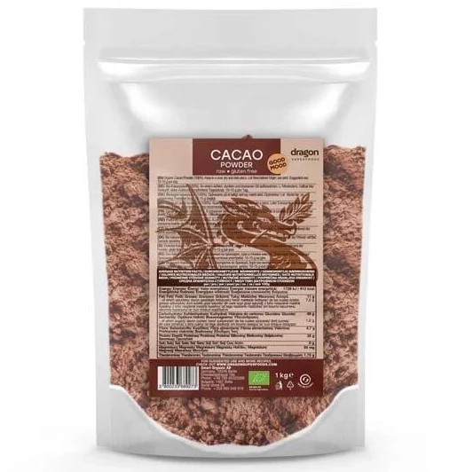Био Какао на прах 1 кг. Dragon Superfoods Био какао на прах 1 кг Dragon Superfoods