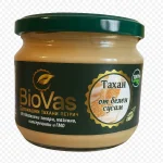 Буркан с натурален тахан от белен сусам BioVas, 100% чист продукт без добавки.