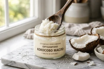 Органично студено пресовано кокосово масло за здравословно готвене