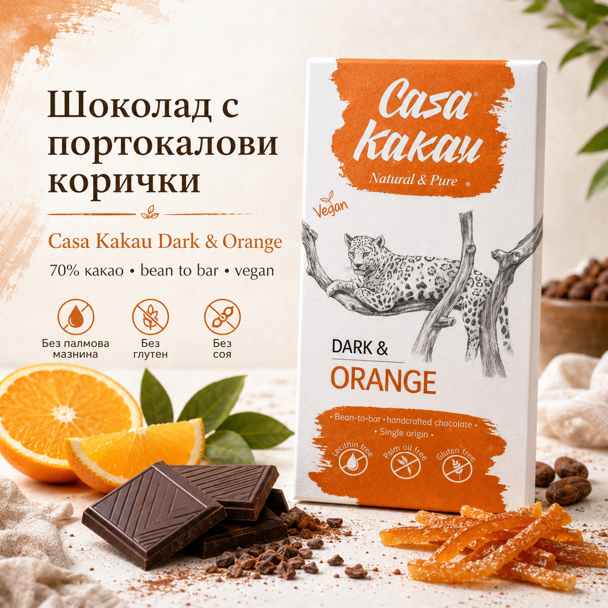 шоколад с портокалови корички Casa Kakau