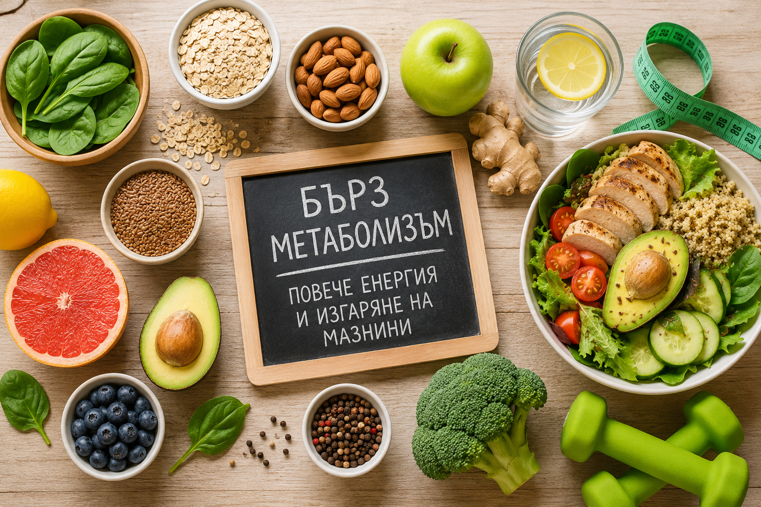 Бърз метаболизъм чрез правилни храни и навици за изгаряне на мазнини