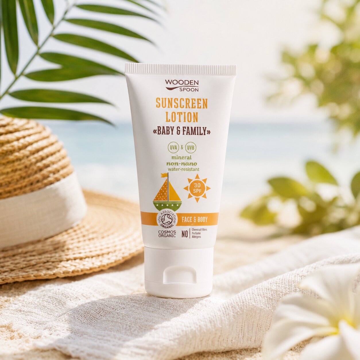 био слънцезащитен лосион Wooden Spoon Baby Family SPF30
