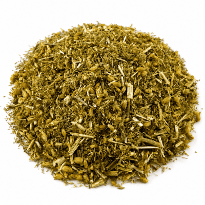 Бял равнец стрък с цвят - кръвоспиращо, при кисти, Achillea millefolium
