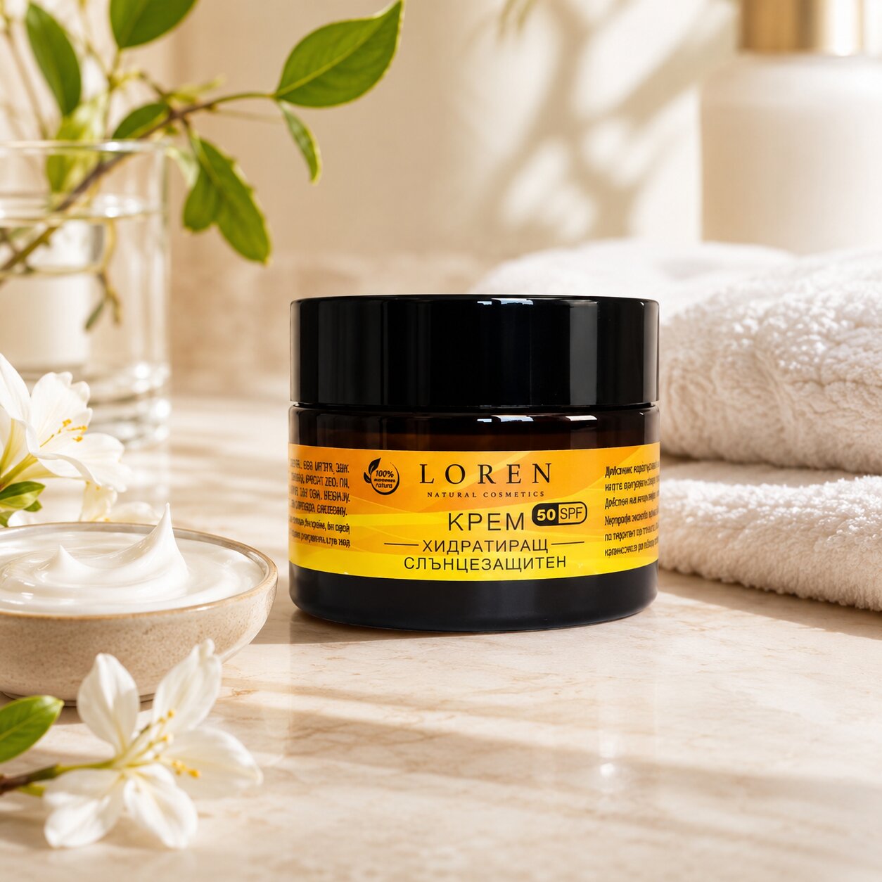 хидратиращ слънцезащитен крем Loren SPF 50