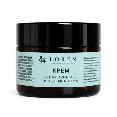 Хидратиращ крем при акне и проблемна кожа, 40 мл., Loren